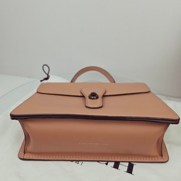 Coach Willis 1941 Top Handle Satchel Peach Leather Bag - Picture 5 of 16